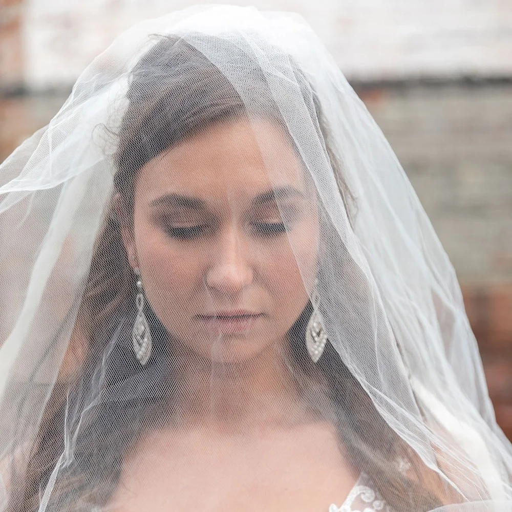 New Cathedral Wedding Veil with Blusher Two Tier